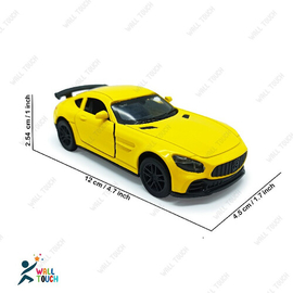Alloy Die cast Pull Back Mini Metal Private Car Model Super Speed Mini Latest Toy Gift For Kids & For Transportation Vehicle Car Lover (Yellow), 3 image