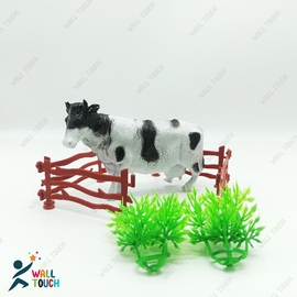 Happy Animal World Plastic Mini Jungle Animals Toys 6 Piece Set Animal Collection For Kids, 6 image