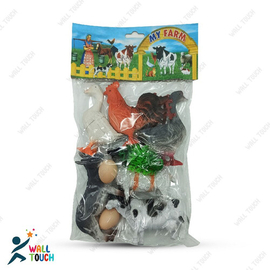 Happy Animal World Plastic Mini Jungle Animals Toys 6 Piece Set Animal Collection For Kids, 5 image