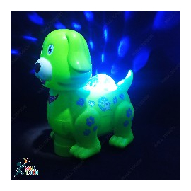 Battery Operated 3D Light & Music Cartoon Barking Dog for Kids (Green), 7 image