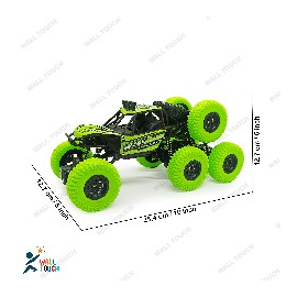 Lateral Dancing Rechargeable Big Size 360 Degree Rotating 8 Wheel Remote Control Stunt Car (Green), 3 image