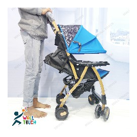 Portable Baby Stroller Baby Trolley Folding Pram for kids (Sky Blue), 6 image