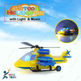 Cartoon Helicopter Toy With Lights And Music Nice Toy For Kids, 6 image