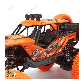 Lateral Dancing Rechargeable Big Size 360 Degree Rotating 8 Wheel Remote Control Stunt Car (Orange), 3 image