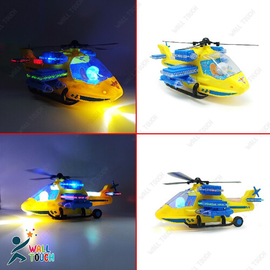 Cartoon Helicopter Toy With Lights And Music Nice Toy For Kids, 4 image