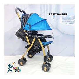 Portable Baby Stroller Baby Trolley Folding Pram for kids (Sky Blue)
