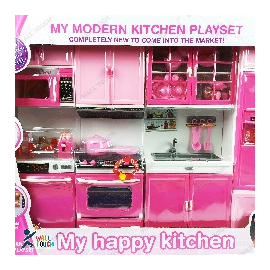 MY Happy Kitchen Battery Operated Plastic Toy Kitchen Playset With Lights & Sounds, 8 image