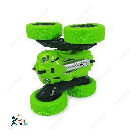 Stunt Racing Remote Control Double Flip Rechargeable Car High Speed (Green), 4 image