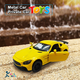 Alloy Die cast Pull Back Mini Metal Private Car Model Super Speed Mini Latest Toy Gift For Kids & For Transportation Vehicle Car Lover (Yellow), 5 image