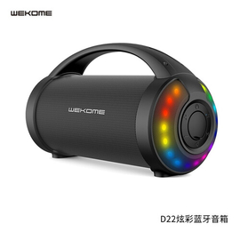 Wekome D22 RGB DJ Lighting Wireless Speaker Hi-Fi Bluetooth Fm TWS Stereo Bass Surround Sound Portable Outdoor Subwoofer