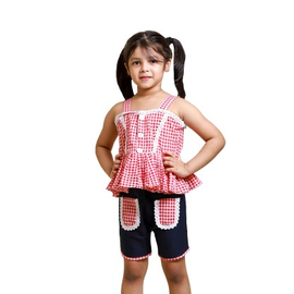 Girls Fashionable Tops & Pant Set for Summer, Baby Dress Size: 2 years