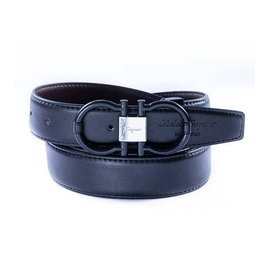 safa leather- Men's Artificial Leather Belt with Black Buckle