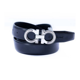 safa leather-Artificial Leather Belt with Stylish Silver Buckle