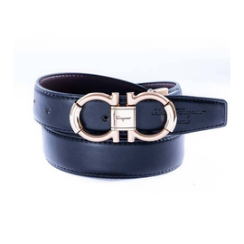 safa leather-Golden Buckle Men's Belt