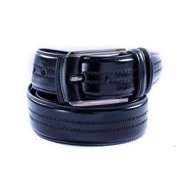 Safa leather-Men's Black Artificial Leather Belt
