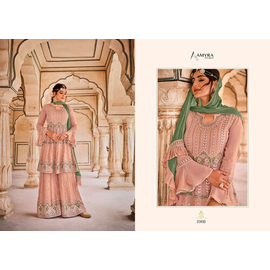 Ladies Fashionable Dress Aamyra Riwaz Three Piece-Dusty Pink