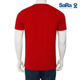 SaRa Mens T-Shirt (MTS21YK-Red), Size: S, 3 image
