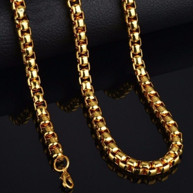Gold Plated Stainless Steel Mens Chain, 2 image