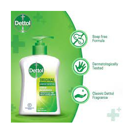 Dettol Handwash Original 200ml Pump Liquid Soap with protection from 100 illness-causing germs, 2 image