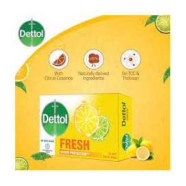 Dettol Soap Citrus Fresh 75gm Bathing Bar, Soap with Orour Protection, 2 image