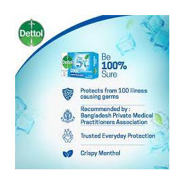 Dettol Soap Cool 125gm Bathing Bar, Soap with Crispy Menthol, 4 image