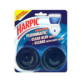 Harpic Flushmatic in-Cistern Toilet Cleaner Twin Pack (50gm X 2), Automatic Cleaning with Every Flush