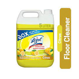 Lizol Disinfectant Floor & Surface Cleaner 5L Citrus, Super Saver Pack, Kills 99.9% Germs