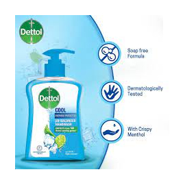 Dettol Handwash Cool 200ml Pump pH-Balanced Liquid Soap with Menthol, 2 image