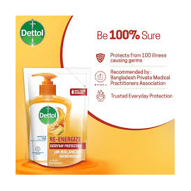 Dettol Handwash Re-energize 170ml Refill pH-Balanced Liquid Soap formula, 2 image