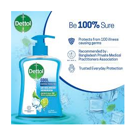 Dettol Handwash Cool 200ml Pump pH-Balanced Liquid Soap with Menthol, 3 image