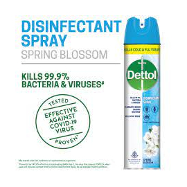 Dettol Disinfectant Spray Spring Blossom Fragrance 51tk Off Sanitizer for Hard & Soft Surfaces 225ml
