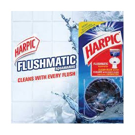 Harpic Flushmatic in-Cistern Toilet Cleaner Twin Pack (50gm X 2), Automatic Cleaning with Every Flush, 4 image