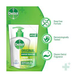 Dettol Handwash Original 170ml Refill Liquid Soap with protection from 100 illness-causing germs, 2 image