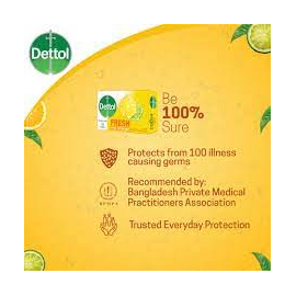 Dettol Soap Citrus Fresh 125gm Bathing Bar, Soap with Orour Protection, 3 image