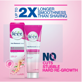 Veet Hair Removal Cream 100gm Normal Skin for Body & Legs, Get Salon-like Silky Smooth Skin with 5 in 1 Skin Benefits, 5 image