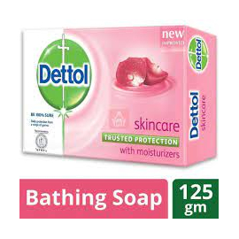 Dettol Soap Skincare 125gm Bathing Bar, Soap with Moisturizers