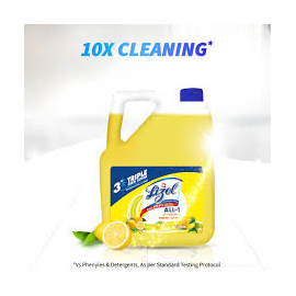 Lizol Disinfectant Floor & Surface Cleaner 5L Citrus, Super Saver Pack, Kills 99.9% Germs, 2 image