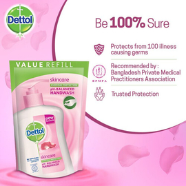 Dettol Handwash Skincare 170ml Refill,pH-Balanced Liquid Soap with Moisturizers, 2 image