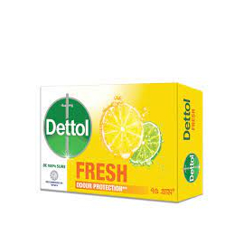 Dettol Soap Citrus Fresh 75gm Bathing Bar, Soap with Orour Protection