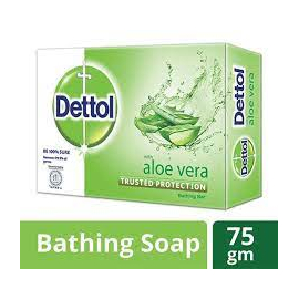 Dettol Soap Aloe Vera 75gm Bathing Bar, Soap with Aloe Vera Extract