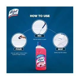 Lizol Disinfectant Floor & Surface Cleaner 500ml Floral, Kills 99.9% Germs, 2 image