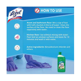 Lizol Disinfectant Floor & Surface Cleaner 500ml Jasmine, Kills 99.9% Germs, 2 image
