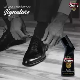 Cherry Shoe Polish Black 75ml, 5 image