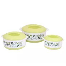 Milton 3 Pieces Hot Pot Set - White and Green