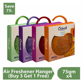 Odonil Natural Air Freshener Block Mixed Fragrance Hanger (Buy 3 Get 1 Free) 50 gm