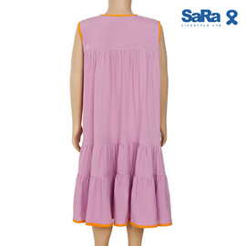 SaRa Girl's Frock (GFR31YKG-Smoky Grape), Baby Dress Size: 6-7 years, 3 image