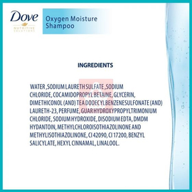 Dove Shampoo Oxygen Moisture 330ml, 5 image