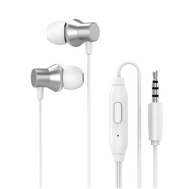 Lenovo HF130 In-Ear Wired Earphone Heavy Subwoofer Stereo Wired Headset 3.5mm Sports Headphone with Mic White