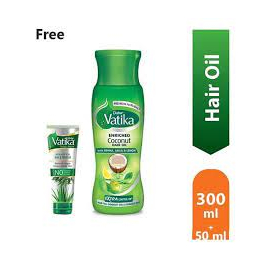 Vatika Enriched Coconut Hair Oil (Free Vatika Facewash 50 ml) 300ml