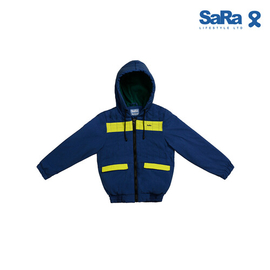 SaRa Boys Jacket (BJK192WEAB-Blue print), Baby Dress Size: 10-11 years